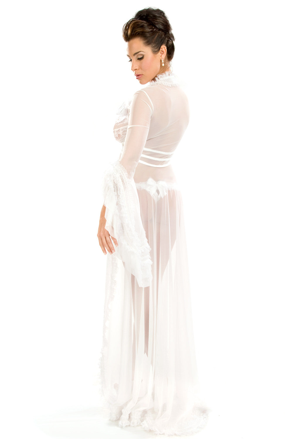 Elegant Carousel Fancy Long Robe for Women - Soft & Comfortable Loungewear - Perfect for Spa Days, Bridal Showers & Relaxing at Home