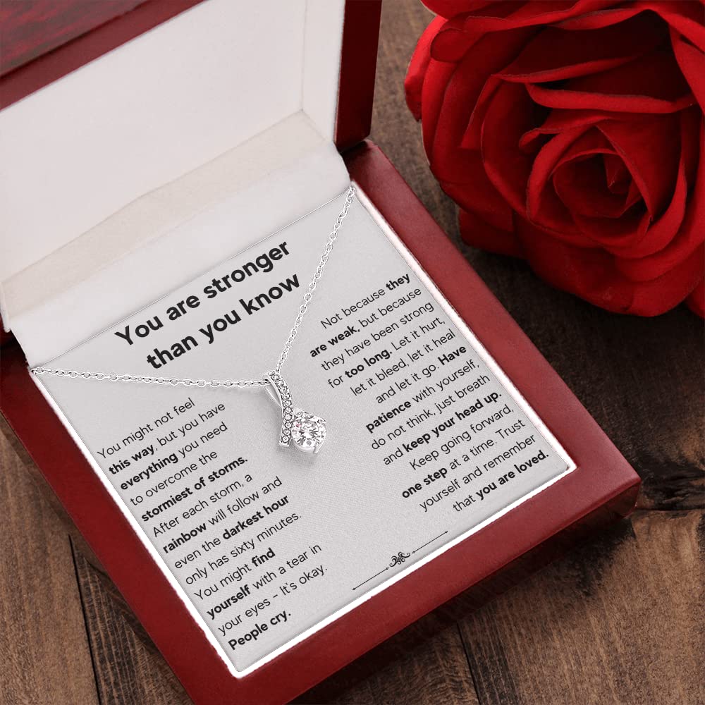 Get Well Soon Gifts for Women - Encouragement & Sympathy Jewelry Set with Inspirational Necklace, Message Card & Gift Box | Thoughtful Recovery Present for Hospital, Chemo, Surgery or New Beginnings