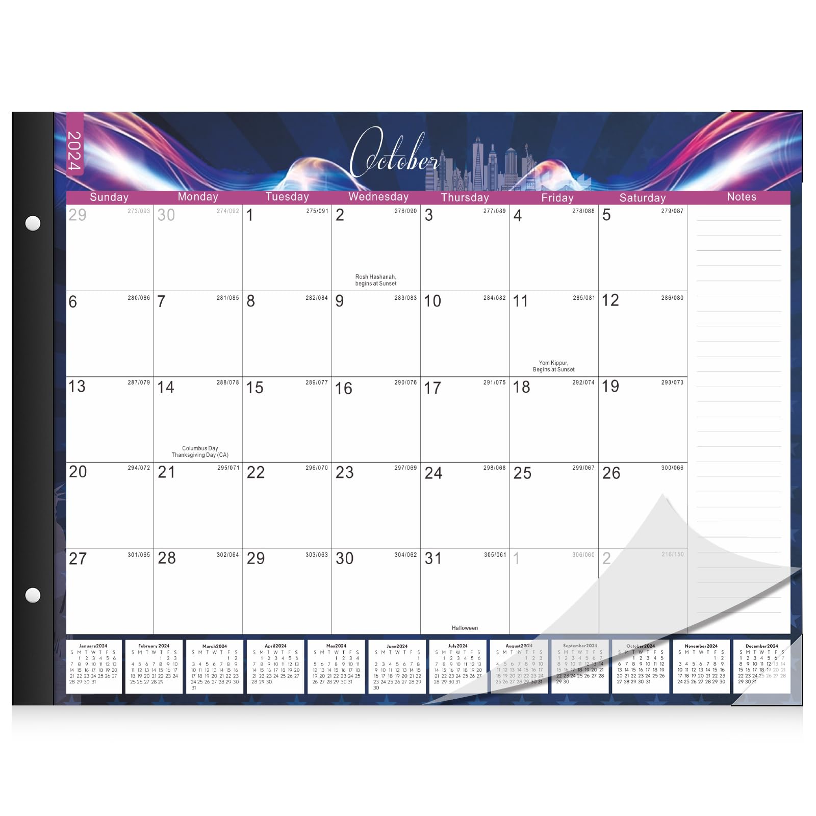 2025-2026 Large Desk Calendar 22x17 Inches - October 2024 to March 2026 Monthly Planner - Academic & Office Organizer with Seasonal Designs - Perfect for Home, School and Workplace Productivity