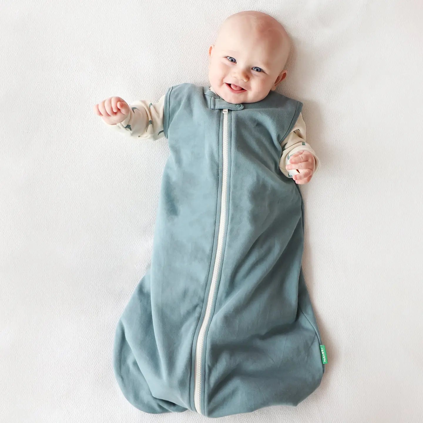 Parade Organics Ocean Essential Sleep Sack - Organic Cotton Baby Sleep Bag for Safe & Comfortable Nights - Perfect for Nursery, Travel & Swaddling