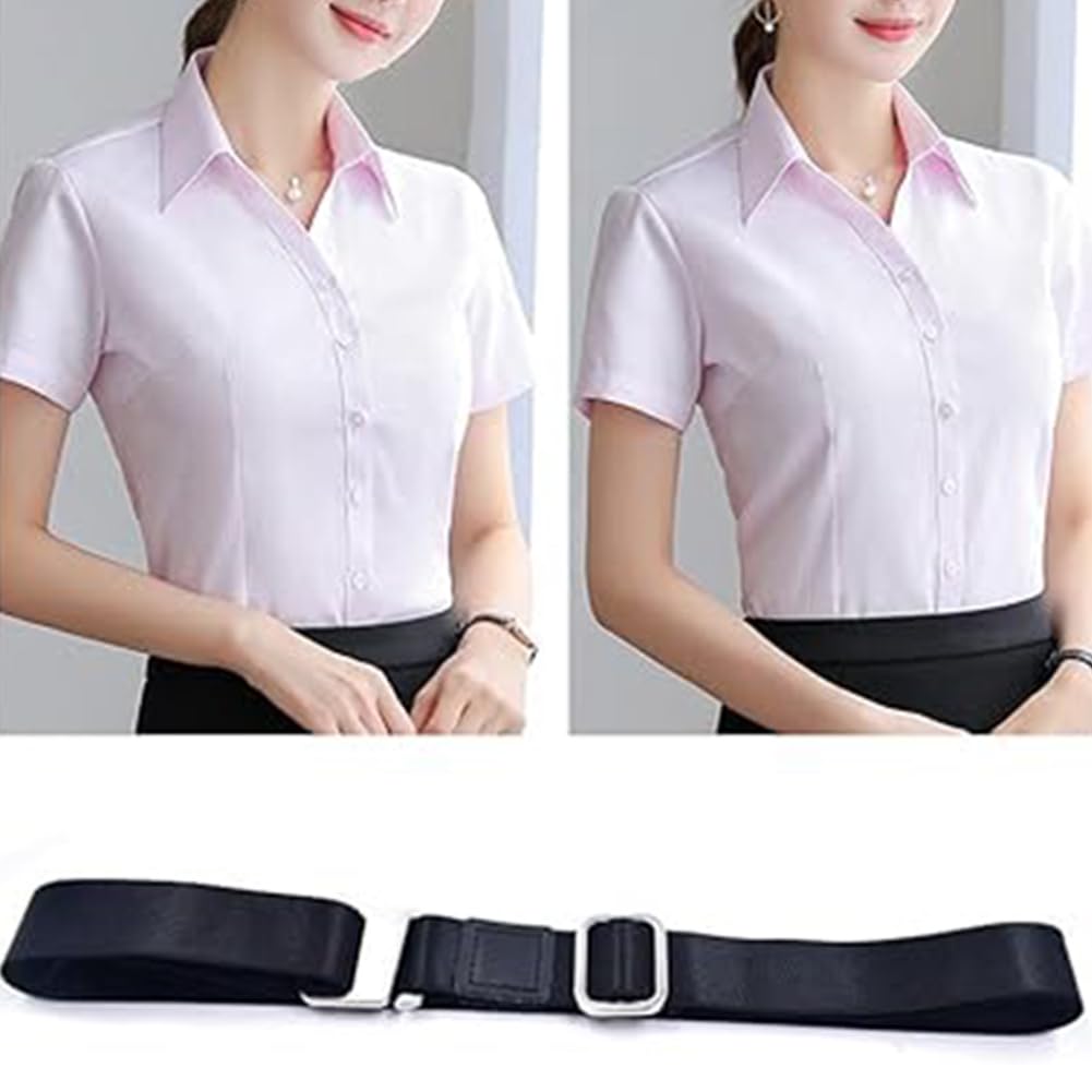 Adjustable Black Sweater Tuck Band for Women - Elastic Waistband for Cropping & Tucking Sweaters & Shirts - Perfect for Layering Outfits & Creating Stylish Looks