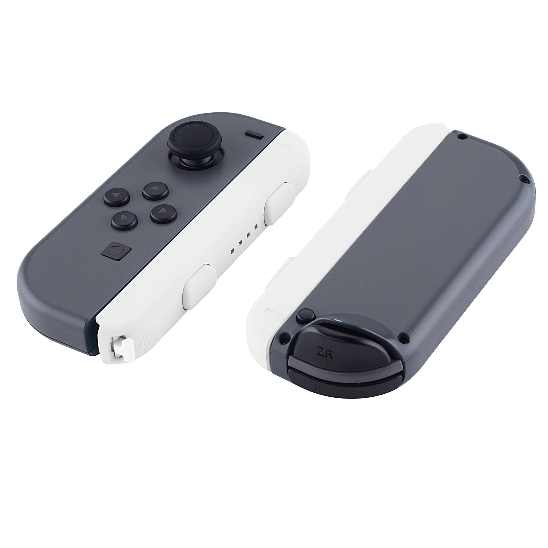 eXtremeRate White Replacement Shell for Nintendo Switch Joy-Con Strap - 2 Pack Custom Joy-Con Wrist Strap Housing Buttons - Perfect for Gaming, DIY Mods & Switch Accessories (UEP303)