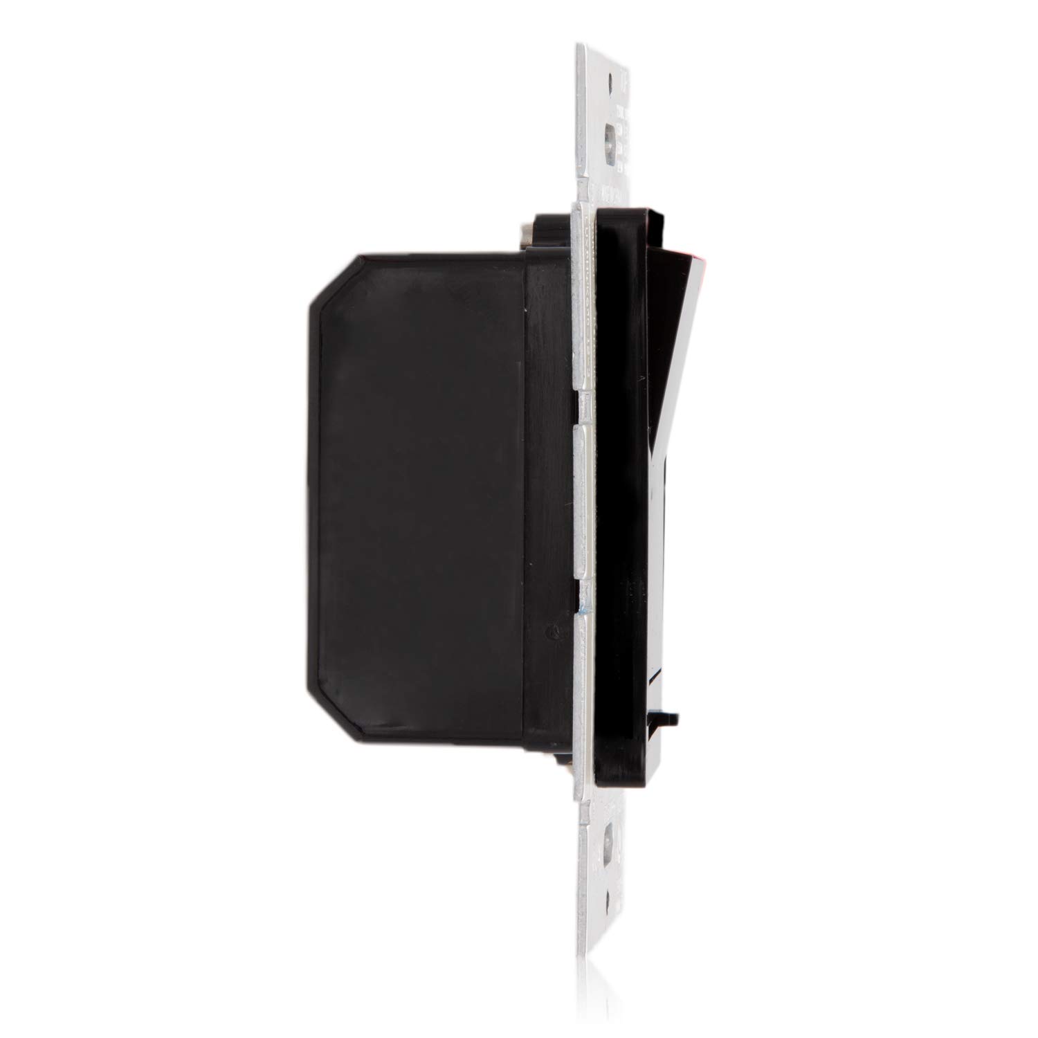 Maxxima LED Slide Dimmer Rocker Switch - 3-Way/Single Pole Compatible, 600W Max, LED Compatible Decorative Light Switch for Home & Office - Includes Wall Plate Cover (Black) - Perfect for Bedrooms, Living Rooms & Home Theater Lighting Control