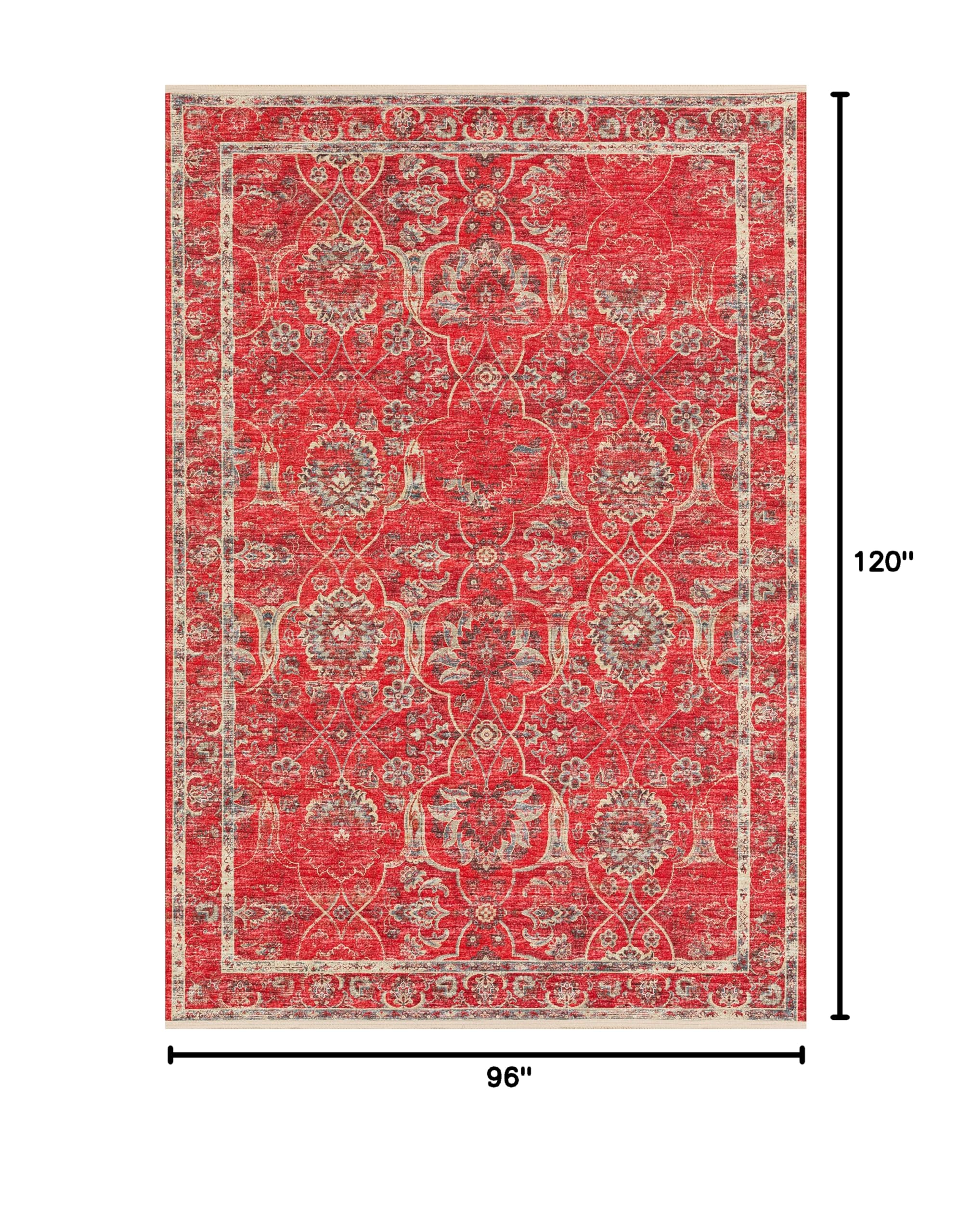 Addison Rugs Sterling AST35 Red 8' x 10' Area Rug - Soft & Durable Living Room Carpet for Home Decor, Bedroom, Office