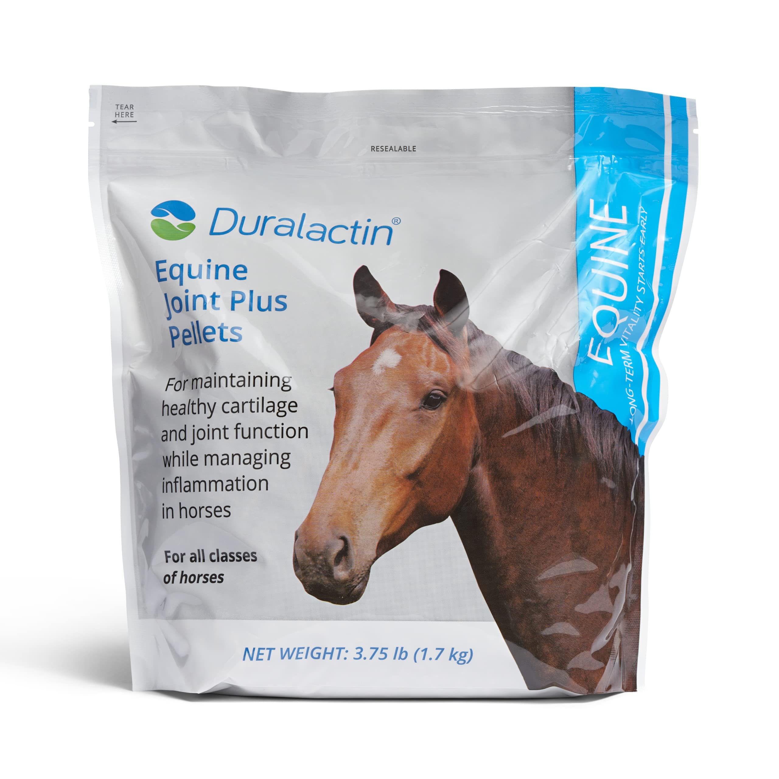 PRN Pharmacal Duralactin Equine Joint Plus Pellets - 3.75 lb Horse Joint Supplement for Healthy Cartilage & Mobility | Supports Joint Function & Soreness Relief | Ideal for Performance Horses & Senior Equine Care
