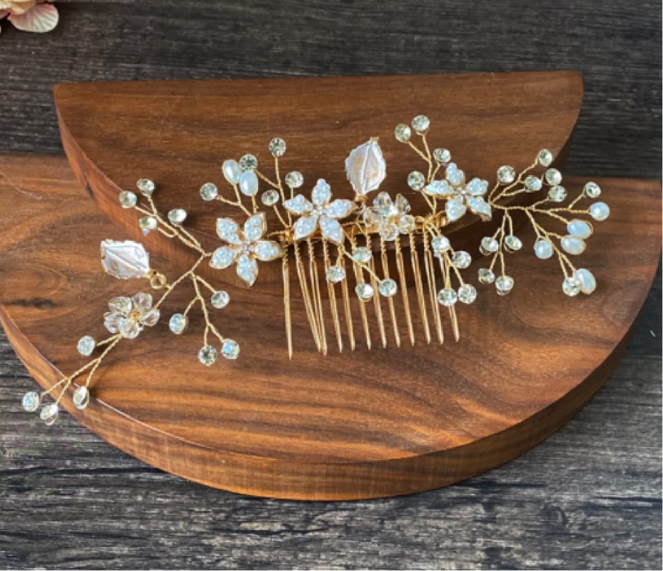 RUVOO Elegant Rhinestone Bridal Hair Side Comb - 18 Teeth Wedding Hair Clip for Women, Bride Hair Accessories | Perfect for Weddings, Prom, Parties & Special Occasions