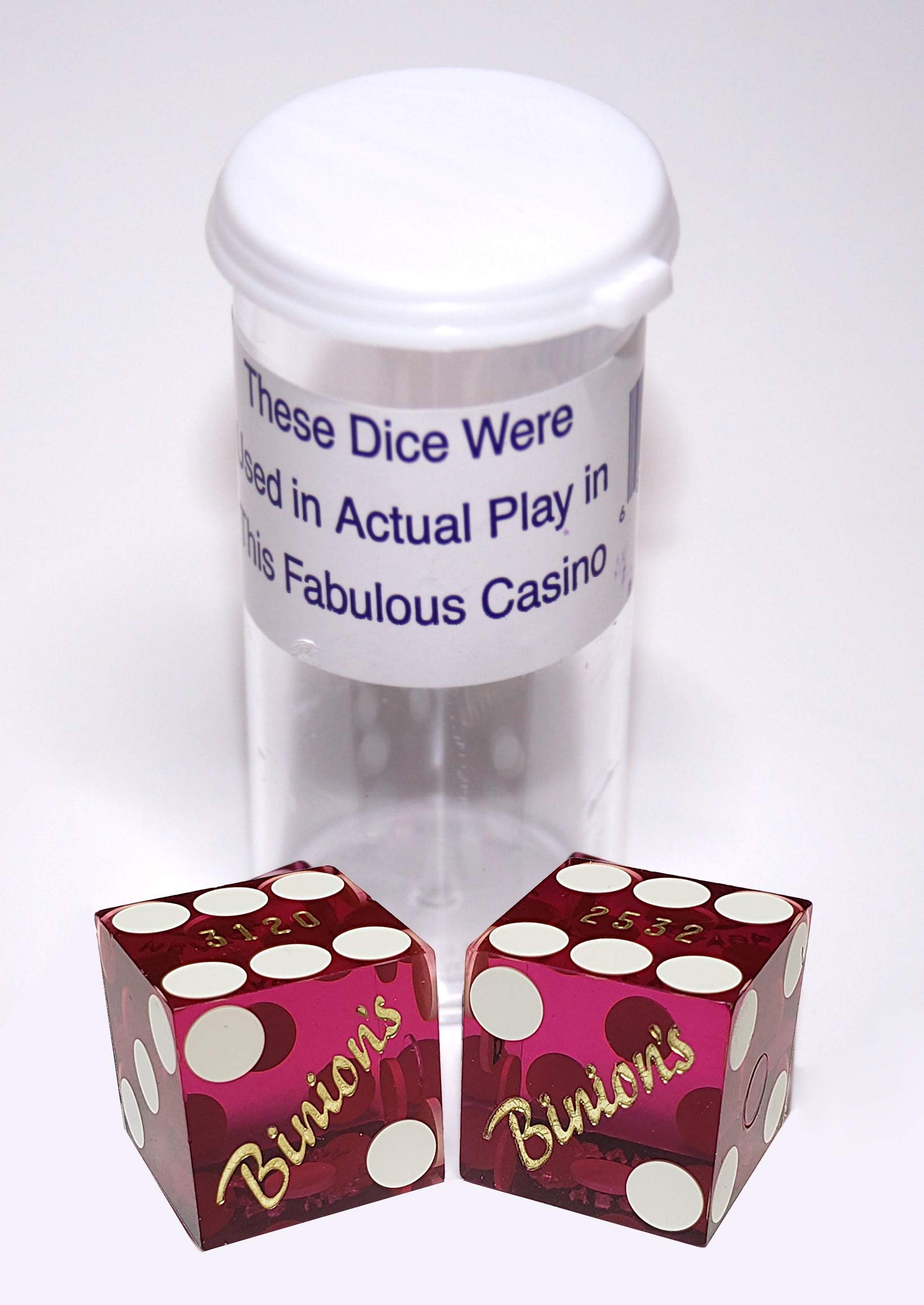 19mm Craps Dice Pair - Authentic Las Vegas Casino Dice for Table Games & Collectors