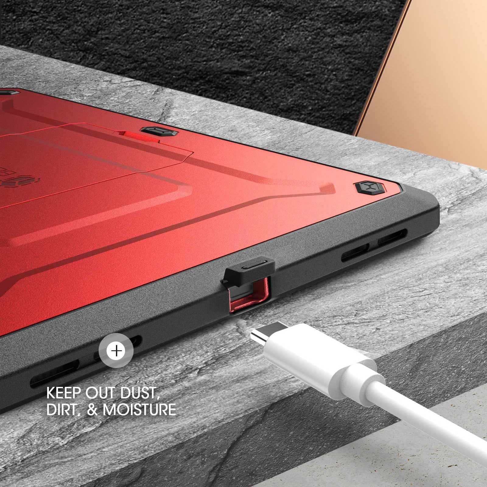 iPad Pro 11 Inch (2020) Unicorn Beetle Pro Rugged Protective Case - Metallic Red (Open Box) | Shockproof & Drop Protection | Perfect for Outdoor Adventures, Construction Sites & Daily Commutes