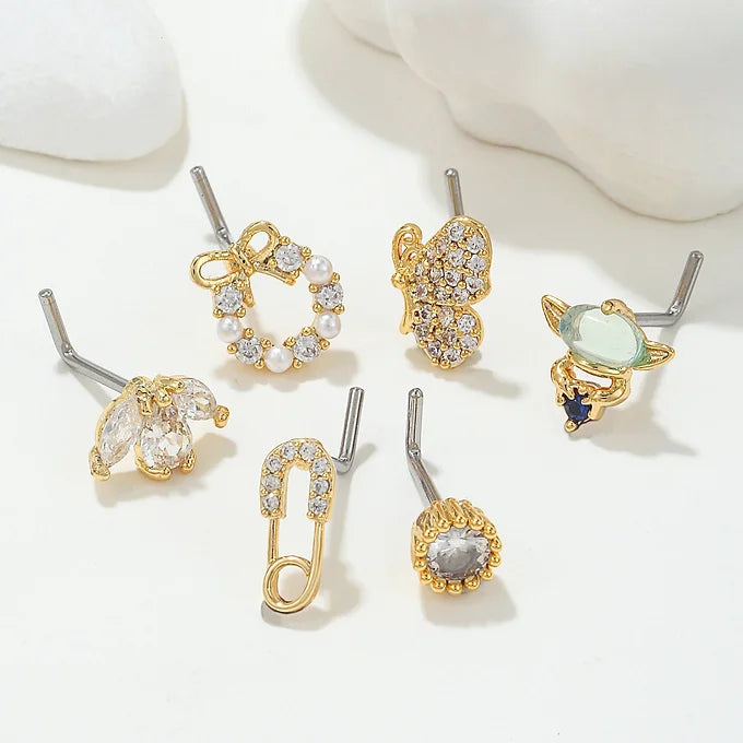 20G Surgical Steel Small Nose Ring & L Bend Nose Stud - Hypoallergenic Body Jewelry for Sensitive Skin | Perfect for Everyday Wear, Parties & Gifts (BD317)