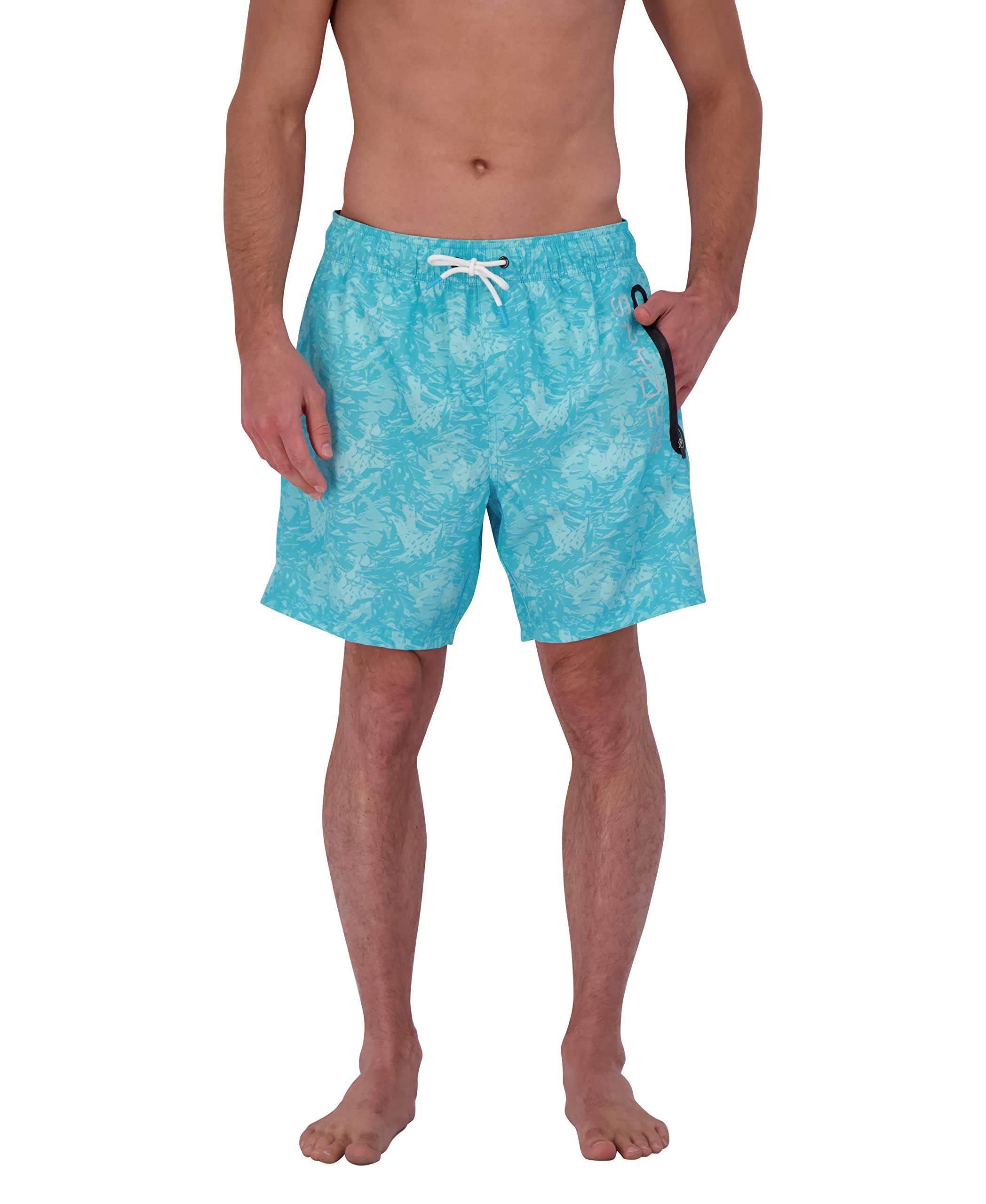 Spyder Men's Quick-Dry Stretch 7-inch Swim Trunks with UPF 50+ Sun Protection, Mesh Liner & Pockets - Gym Shorts for Swimming, Beach Vacation & Workout