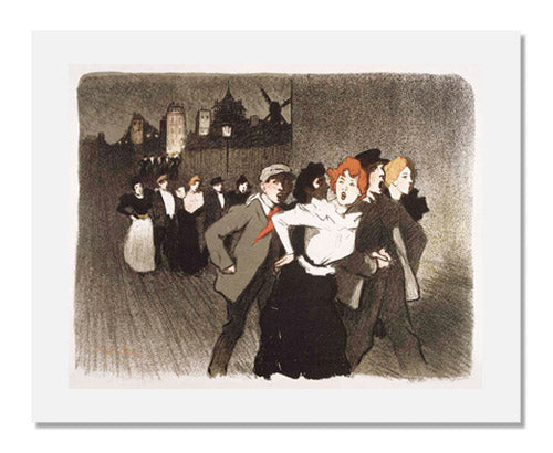 Théophile Alexandre Steinlen - In the Street (Gigolots and Gigolettes) Art Print - Vintage French Poster Reproduction - Perfect for Home Decor & Office Wall Art