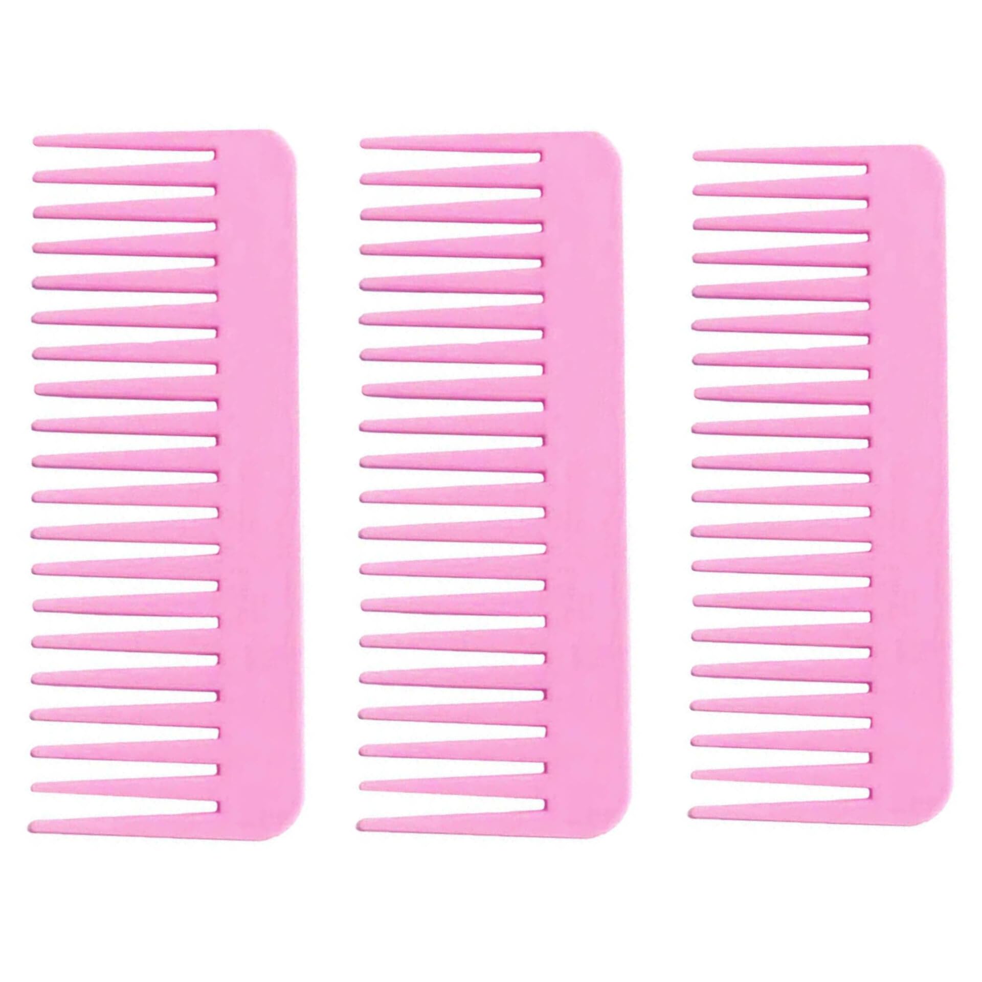 Wide Tooth Comb for Curly Hair Kids & Men - Detangling Hair Brush for Thick & Natural Hair - Pack of 3 - Perfect for Daily Hair Care & Salon Styling