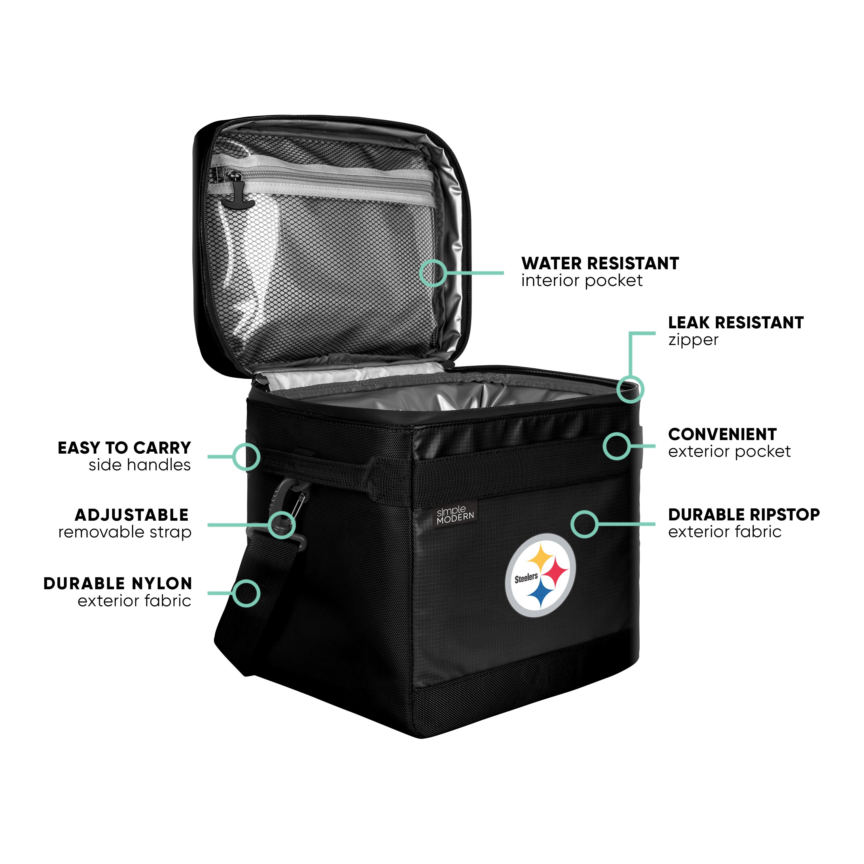 NFL Team Logo 12 Can Soft Cooler Bag - Insulated Portable Cooler for Picnics, Tailgating & Outdoor Adventures