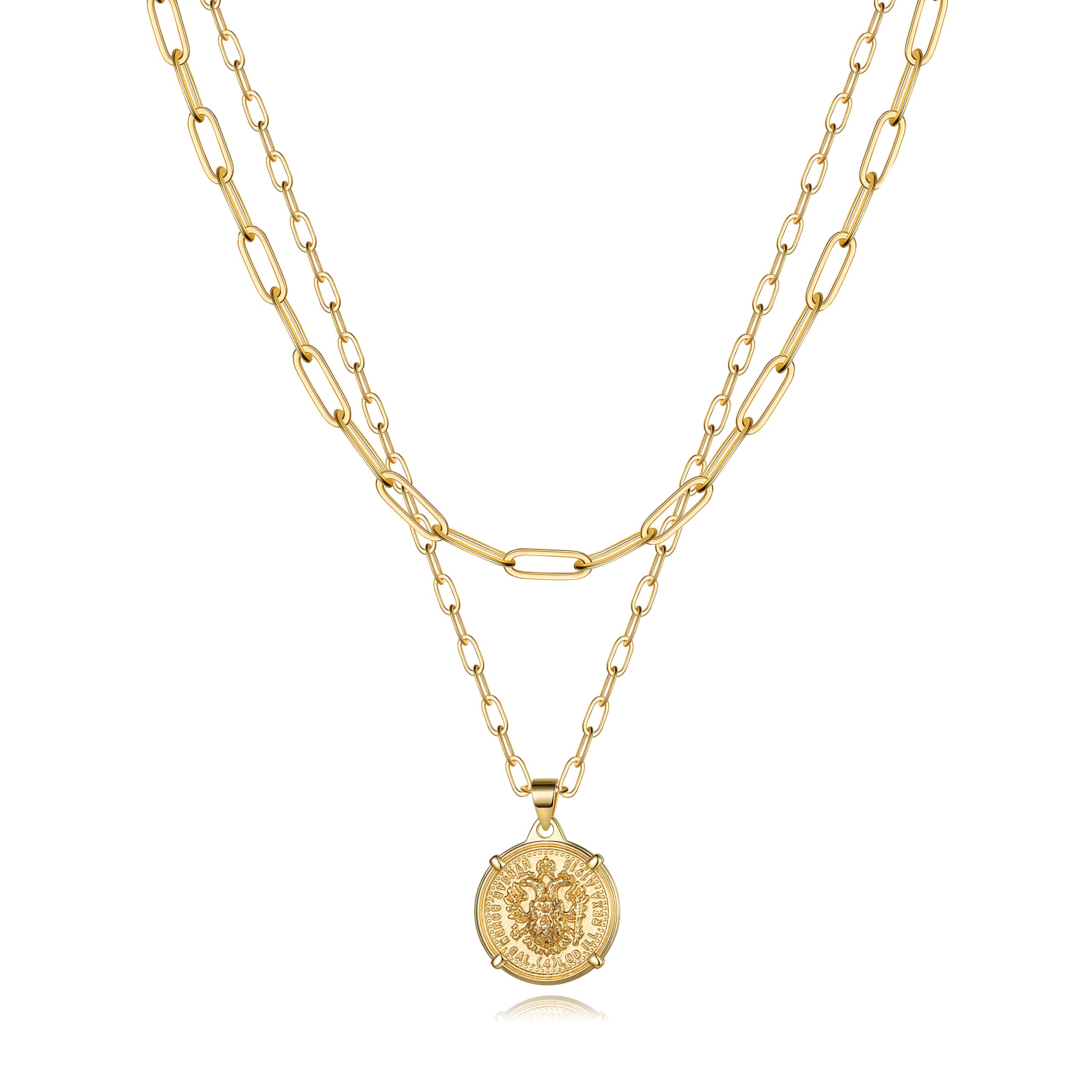 Turandoss 14K Gold Plated Dainty Choker Necklace for Women - Handmade Medallion Snake Link Chain with Cross, Star & Moon Charms | Adjustable Minimalist Jewelry for Everyday Wear, Date Night & Gift Giving