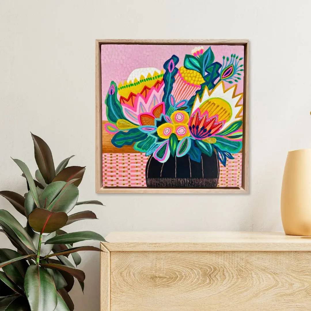 Vivid Flora Original Painting - Handmade Floral Artwork for Home Decor & Wall Art | Perfect for Living Room, Bedroom & Office