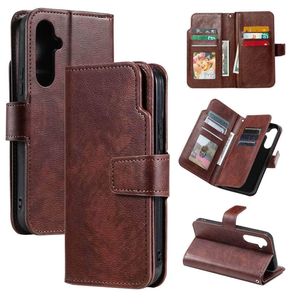 Samsung Galaxy A34 2023 Flip Wallet Phone Case with Multi Card Slots - Slim Protective Cover for Everyday Use & Travel