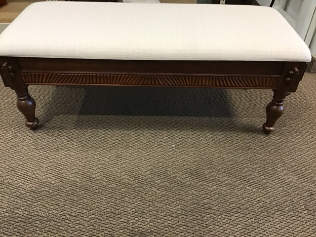 47 x 29 Inch Solid Wood Bench - Rustic Style Entryway Seating with Sturdy Construction - Perfect for Hallway, Living Room, or Outdoor Patio Decor