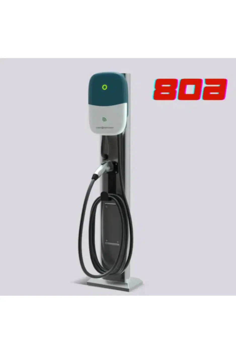 Cyber Switching CSE2 Pedestal-Mounted Level 2 EV Charger - Fast Home & Commercial Electric Vehicle Charging Station for Tesla, Nissan Leaf, Chevy Bolt