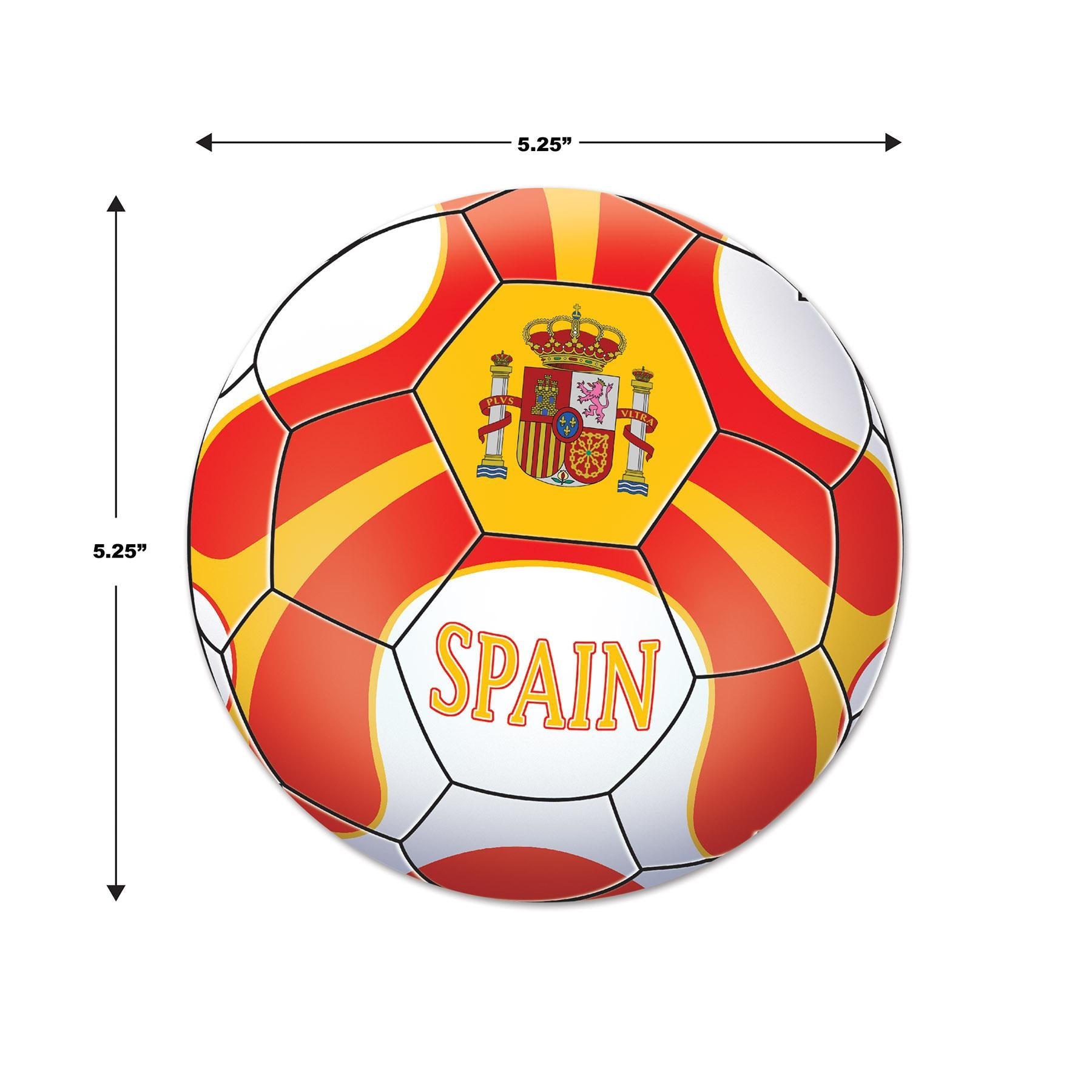 12-Piece Beistle Soccer Party Peel 'N Place Clings - Spain Team Decorations for Birthday, Game Day & Sports Themed Events