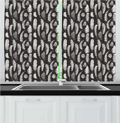 Charcoal Grey and White