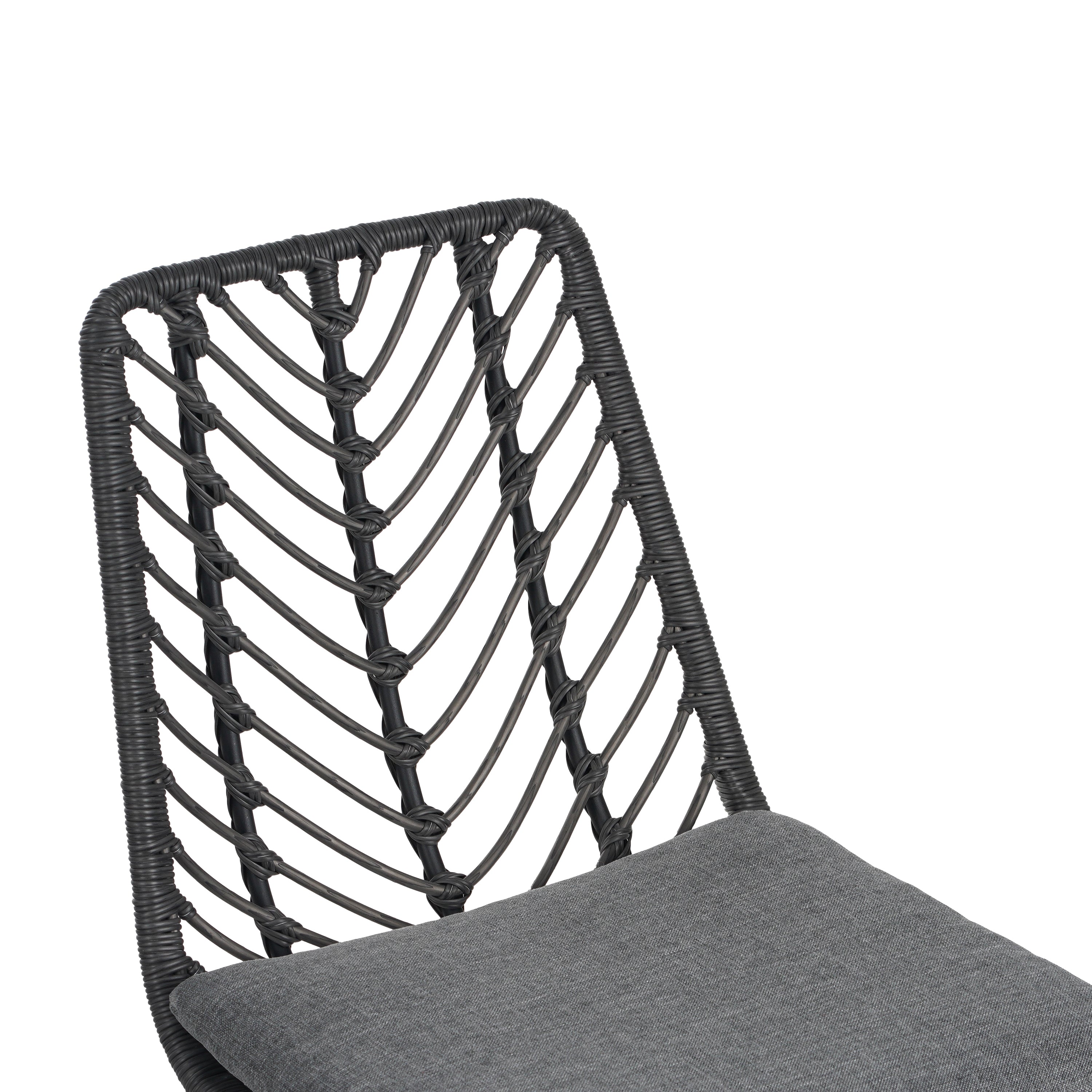 DEJA CHAIR Set of 2 with Cushions - Modern Gray Accent Chairs for Living Room, Bedroom, or Office - Comfortable Lounge Seating for Home Decor