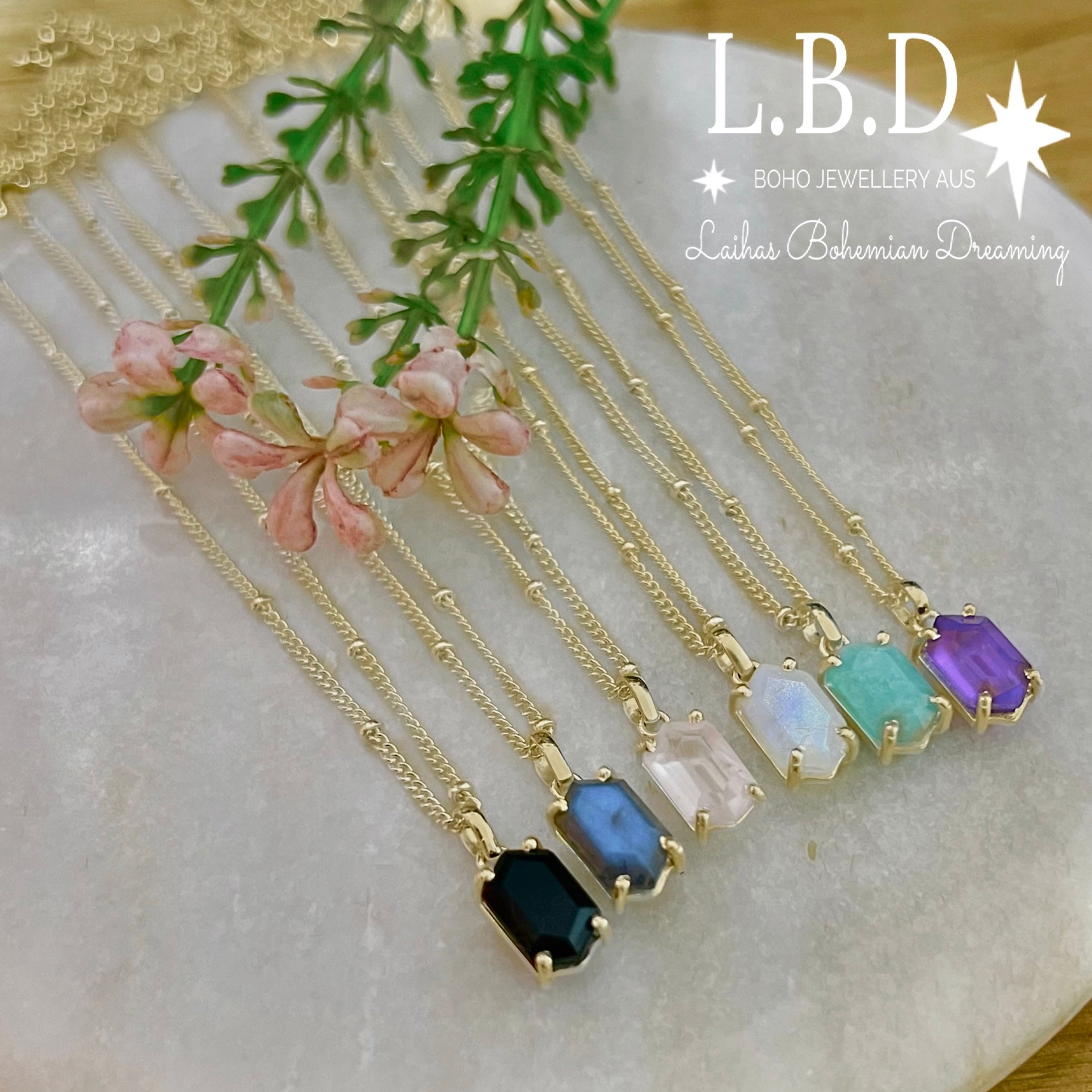 Mini Hex Crystal Gold Amazonite Necklace - Elegant Healing Stone Jewelry for Women, Perfect for Everyday Wear & Spiritual Healing