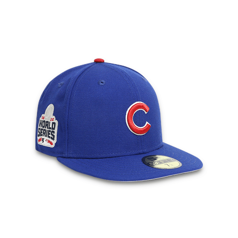 Chicago Cubs 2016 World Series Champions Men's Fitted Baseball Cap - Official MLB Licensed Hat for Sports Fans & Casual Wear