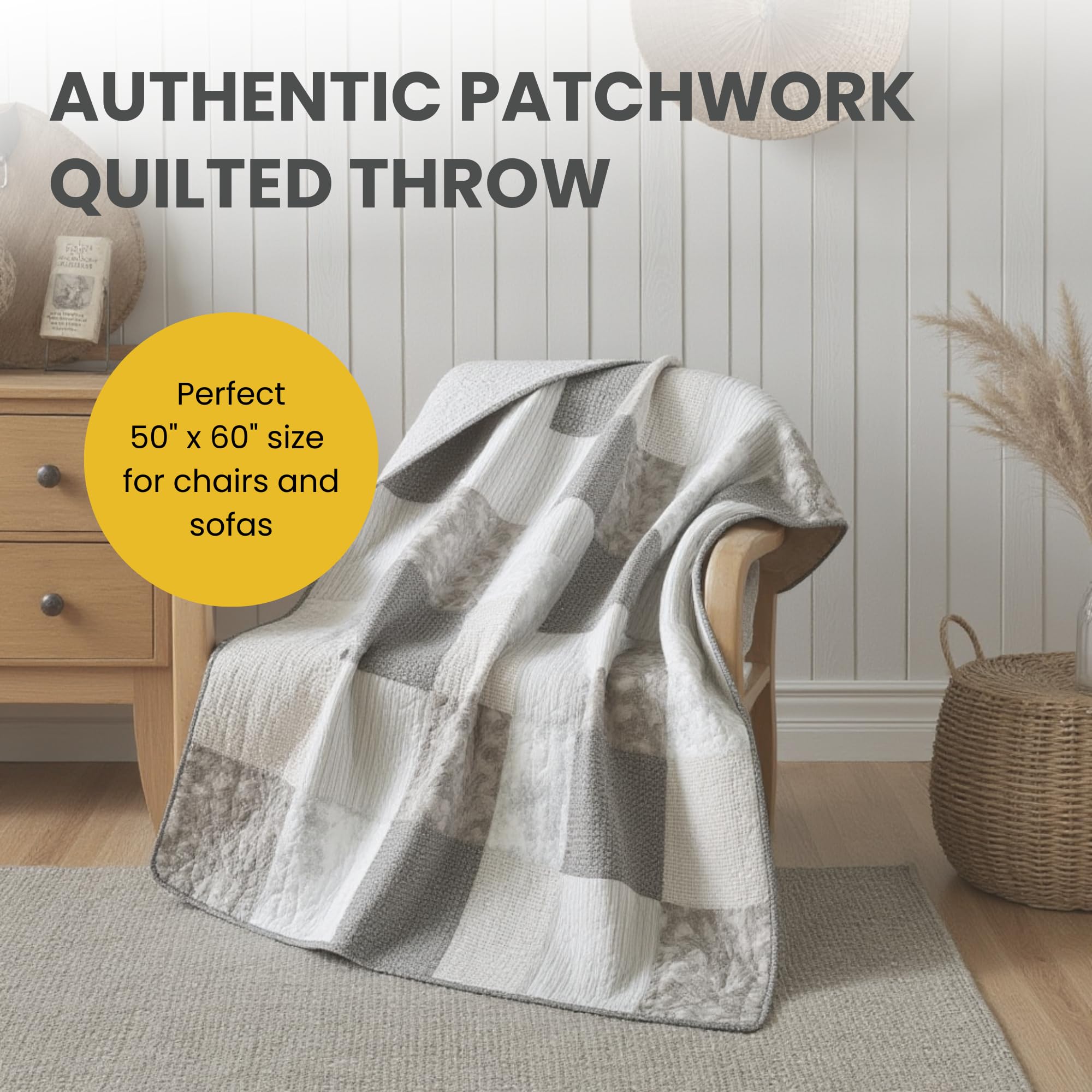 SLPR Cotton Quilted Throw Blanket - 50