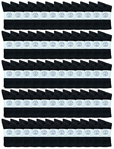 120 Pairs Yacht & Smith Kids Crew Socks - Soft Cotton Casual Socks for Boys & Girls (Size 4-6) - Perfect for School, Sports & Everyday Wear