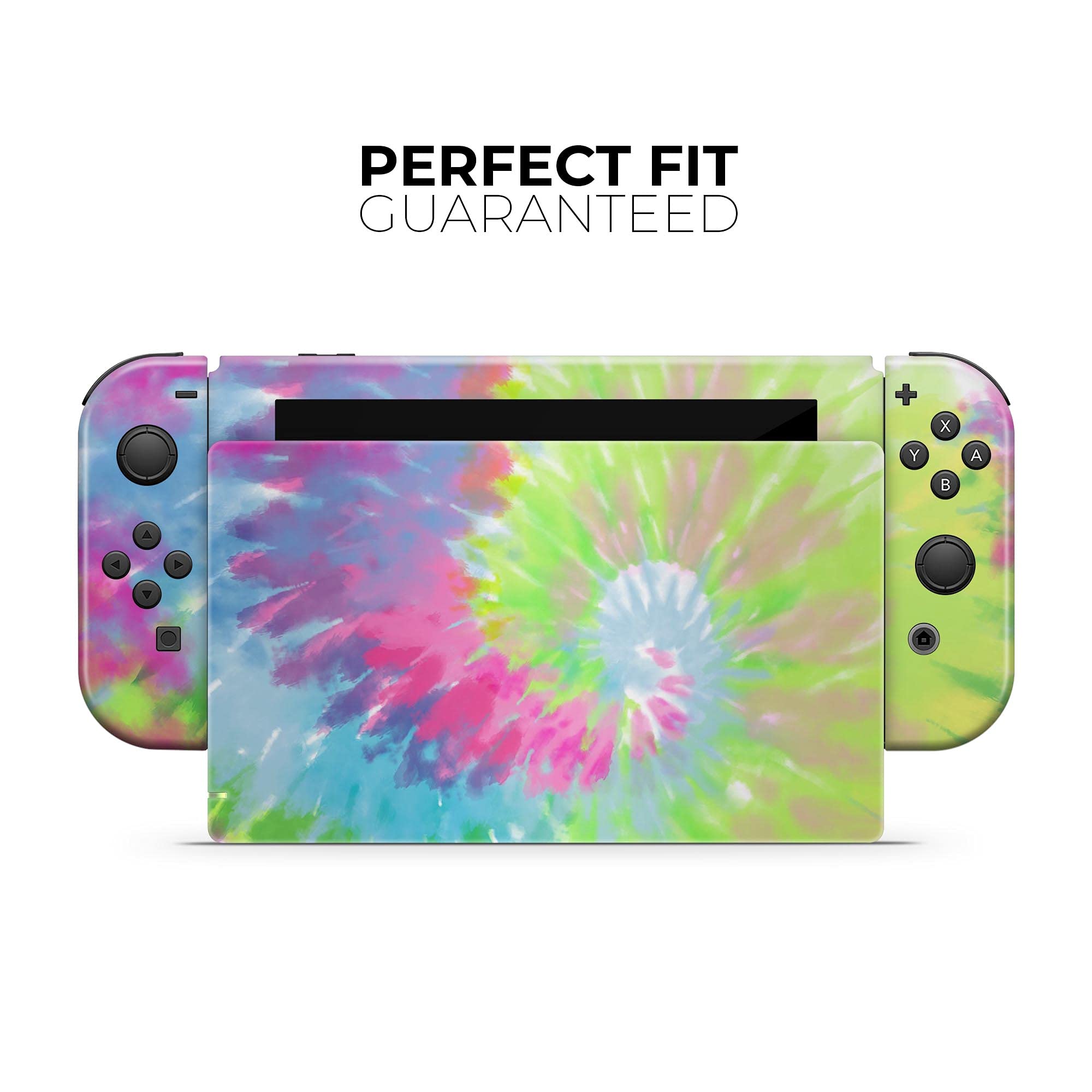 Nintendo Switch Dock Skin Decal - Spiral Tie Dye Vinyl Wrap Cover - Scratch Resistant, Removable Protective Sticker for Switch Dock - Perfect for Gaming Setups & Customization