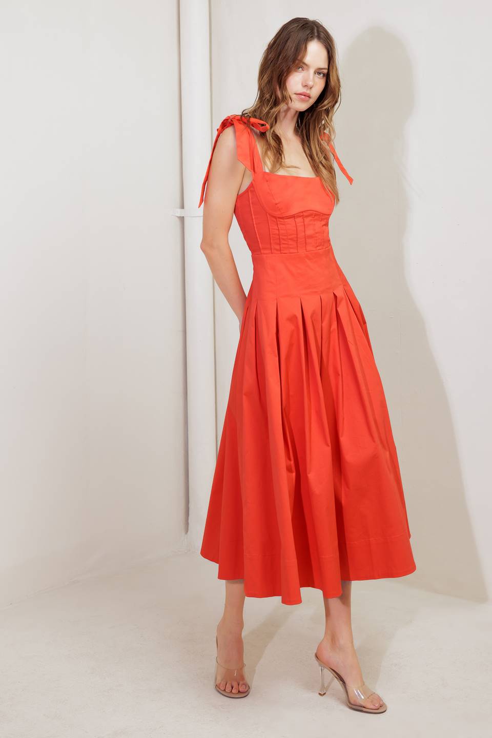 PALOMA MIDI DRESS in Red | Flowy Summer Dress for Women | Perfect for Beach Vacations, Date Nights & Outdoor Weddings
