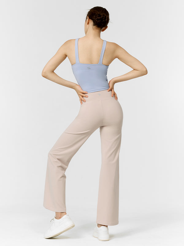 Comfort Fine Pintuck Wide Leg Pants for Women - Soft Stretch Lounge Pants for Casual Wear, Office & Travel