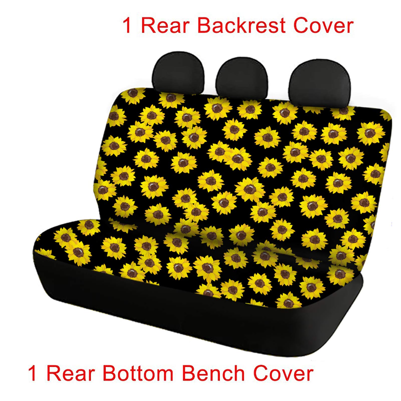 CLOHOMIN Red Cherries Print 2-Pack Car Seat Covers - Universal Fit for Cars, Trucks, SUVs & Vans | Back Seat Protection & Style Upgrade | Perfect for Road Trips & Family Travel