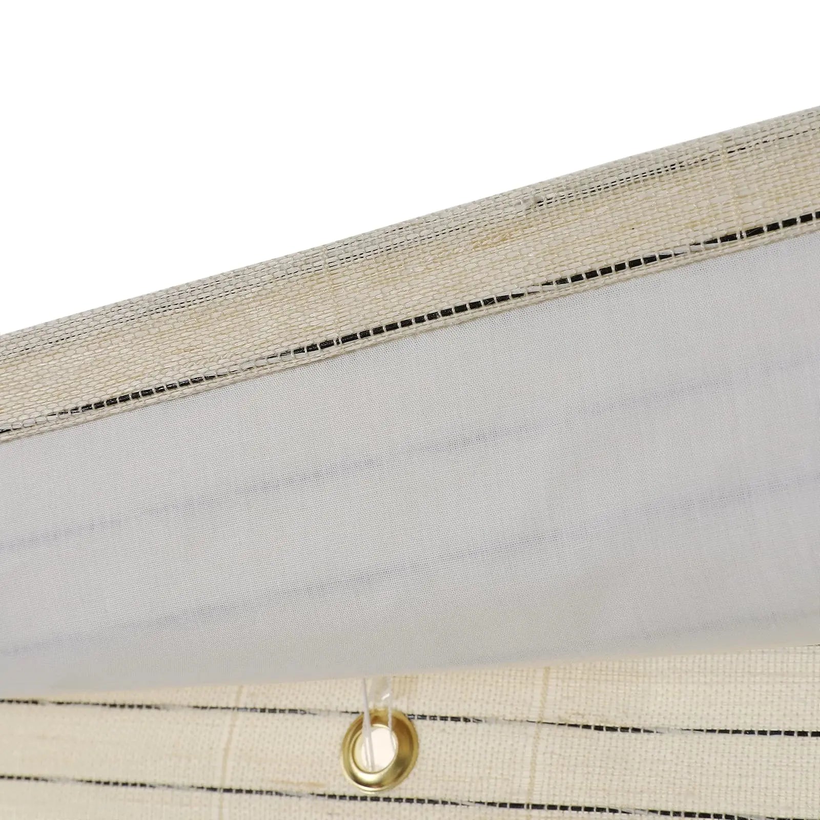 Natural Ramie Bamboo Woven Window Shade - Beige White Color for Living Room, Bedroom & Office Privacy