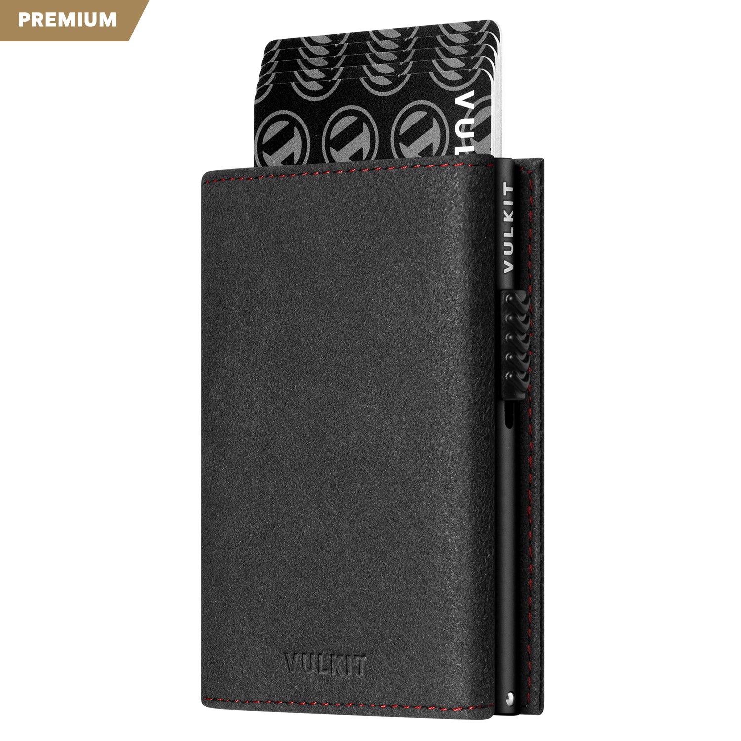 Premium VC302A Alcantara Leather Tri-Fold Wallet with Spacious Banknote Pocket, Back Zipper Slot & Magnetic Closure - Perfect for Men's Everyday Carry, Business & Travel