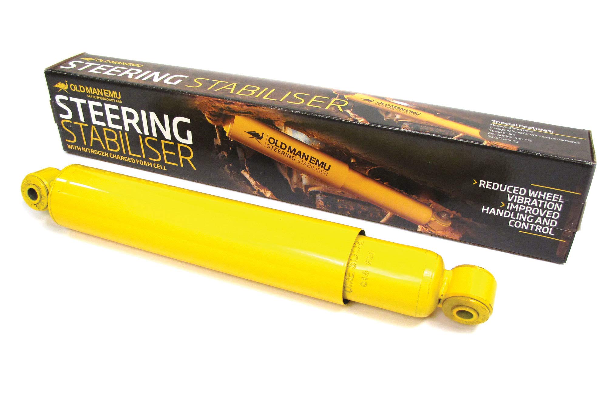 ARB OMESD02 Steering Stabilizer for Jeep Wrangler & Off-Road Vehicles - Heavy Duty Shock Absorber for Smoother Ride on Rough Terrain | Perfect for Rock Crawling & Overlanding Adventures