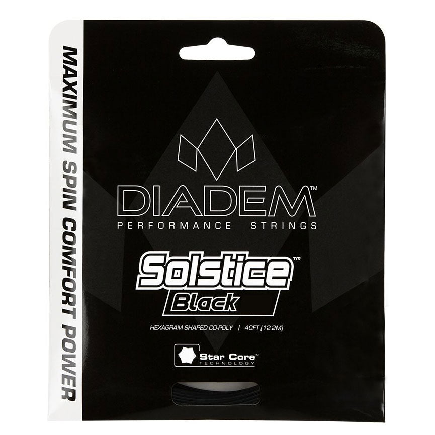 Diadem Solstice Black 16/1.30 Tennis String - Premium Performance Tennis Racket String for Enhanced Control & Durability | Perfect for Competitive Play & Recreational Tennis