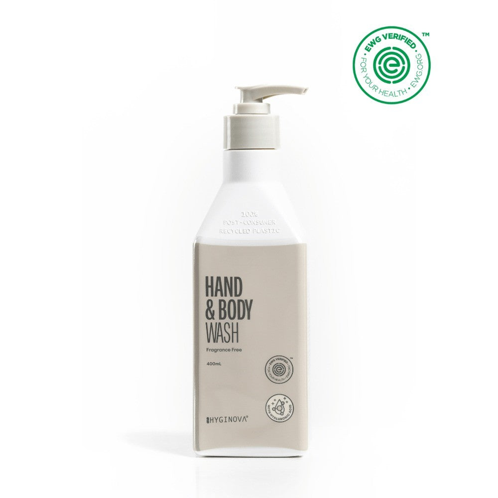 Fragrance-Free Hand & Body Wash for Sensitive Skin - Gentle Moisturizing Cleanser for Daily Use at Home, Gym & Travel
