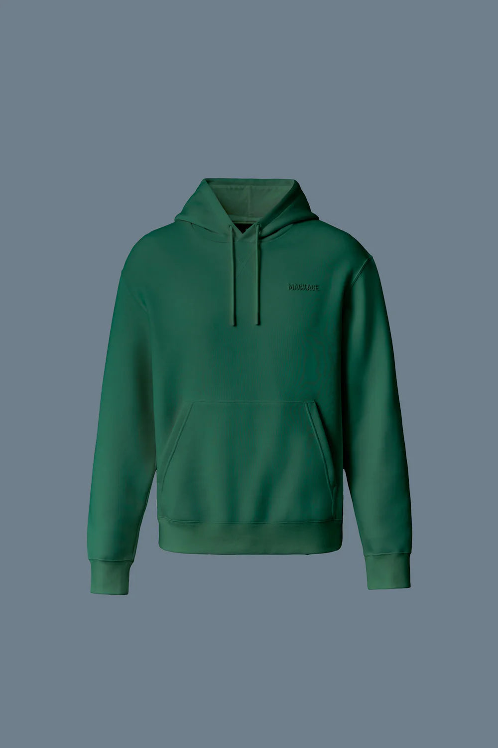 MACKAGE Kolton Double Face Jersey Logo Hoodie for Men & Women - Soft Fleece-Lined Pullover with Embroidered Logo - Perfect for Casual Wear, Gym & Outdoor Activities