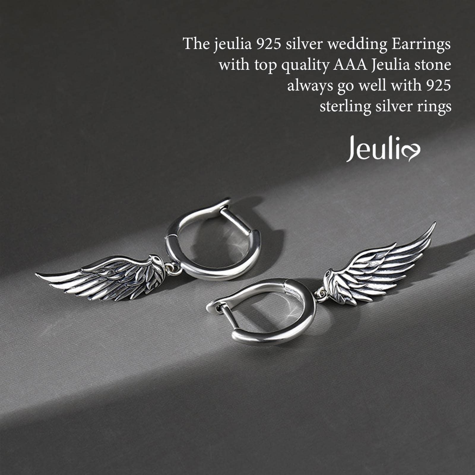 Jeulia Sterling Silver Hoop Dangle Earrings for Women - Small Hoop Earrings with Cross, Wings & Butterfly Charms - Hypoallergenic Punk Goth Jewelry for Teens - Perfect for Parties, Gifts & Everyday Wear