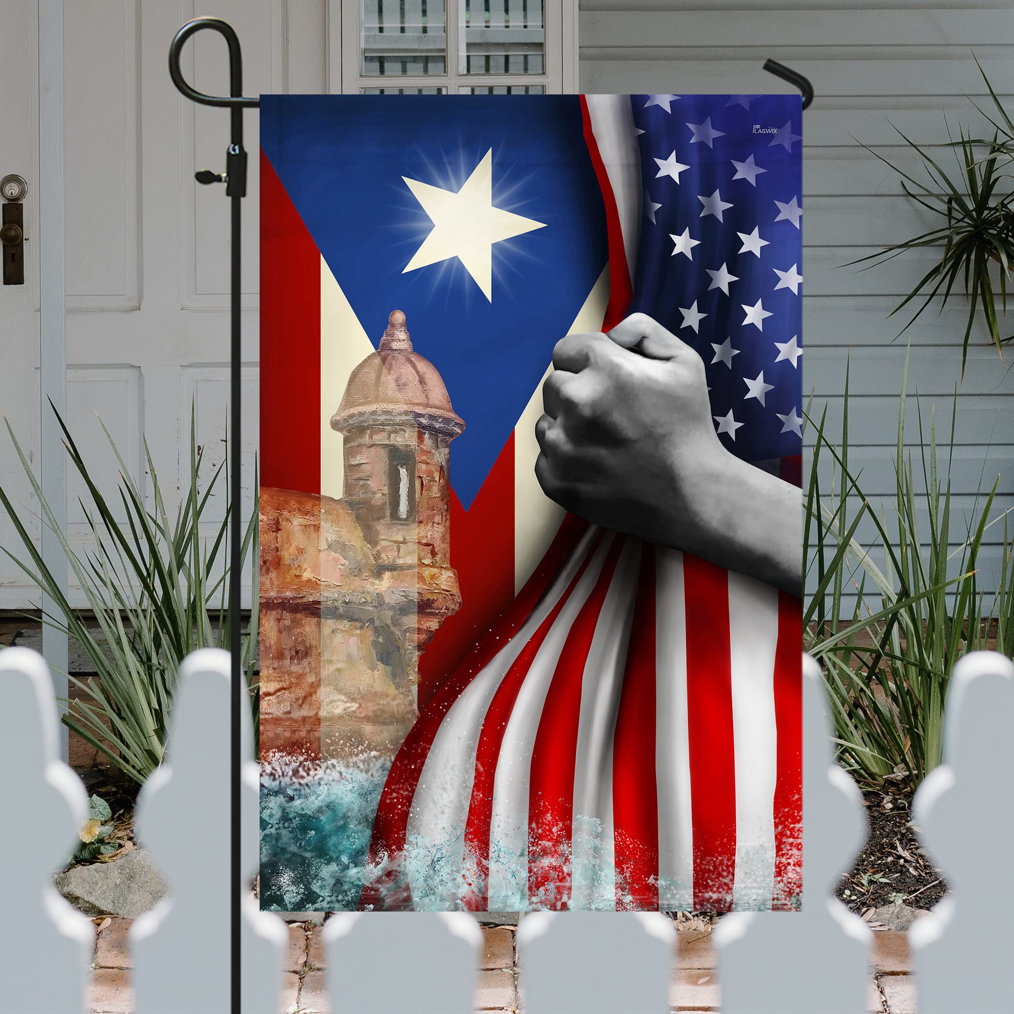 Premium Puerto Rico Flag - Double Sided Heavy Duty 12x18 Inch Puerto Rican American Garden Flag - All Weather Outdoor Decoration for Patio, Yard & Home Decor - Perfect for Independence Day & Cultural Celebrations