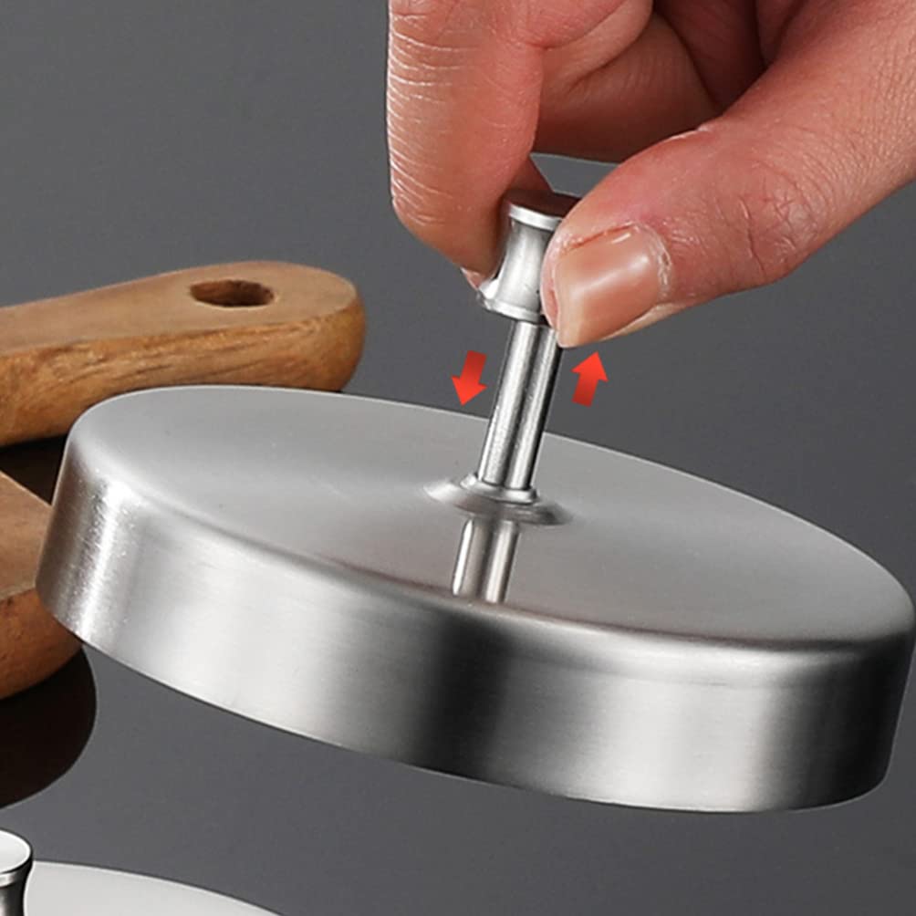 Veemoon 304 Stainless Steel Burger Press Maker - 1pc Beef Patty Mold, Burger Patty Maker, Grill Press & Meat Ring for Perfect Patties | Ideal for Hamburgers, Rice Balls, Corn Cakes & Fried Eggs | Great for BBQ, Home Cooking & Restaurant Use