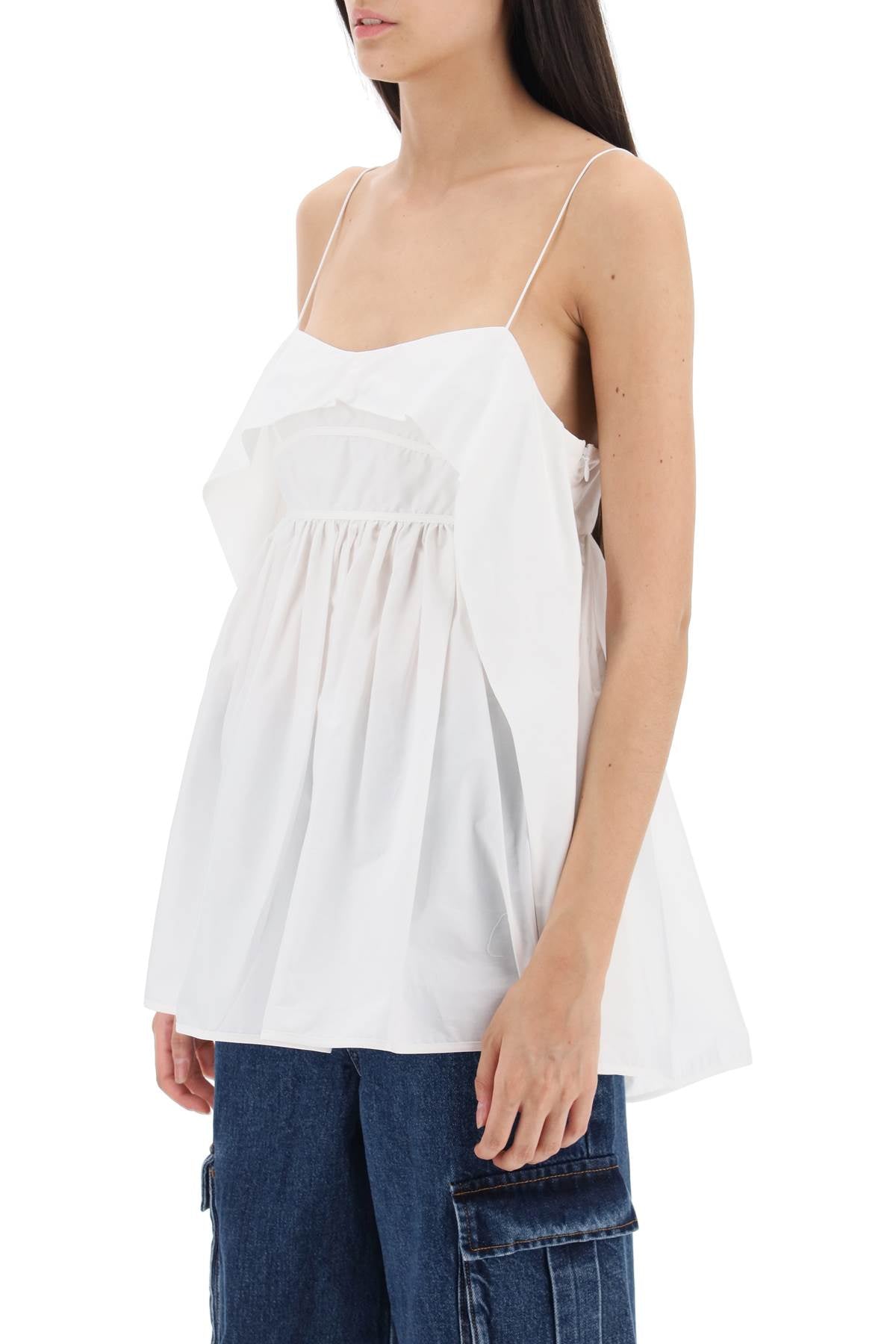 Cecilie Bahnsen Sunday Poplin Top - Women's Elegant Blouse for Casual Wear, Brunch & Summer Outfits