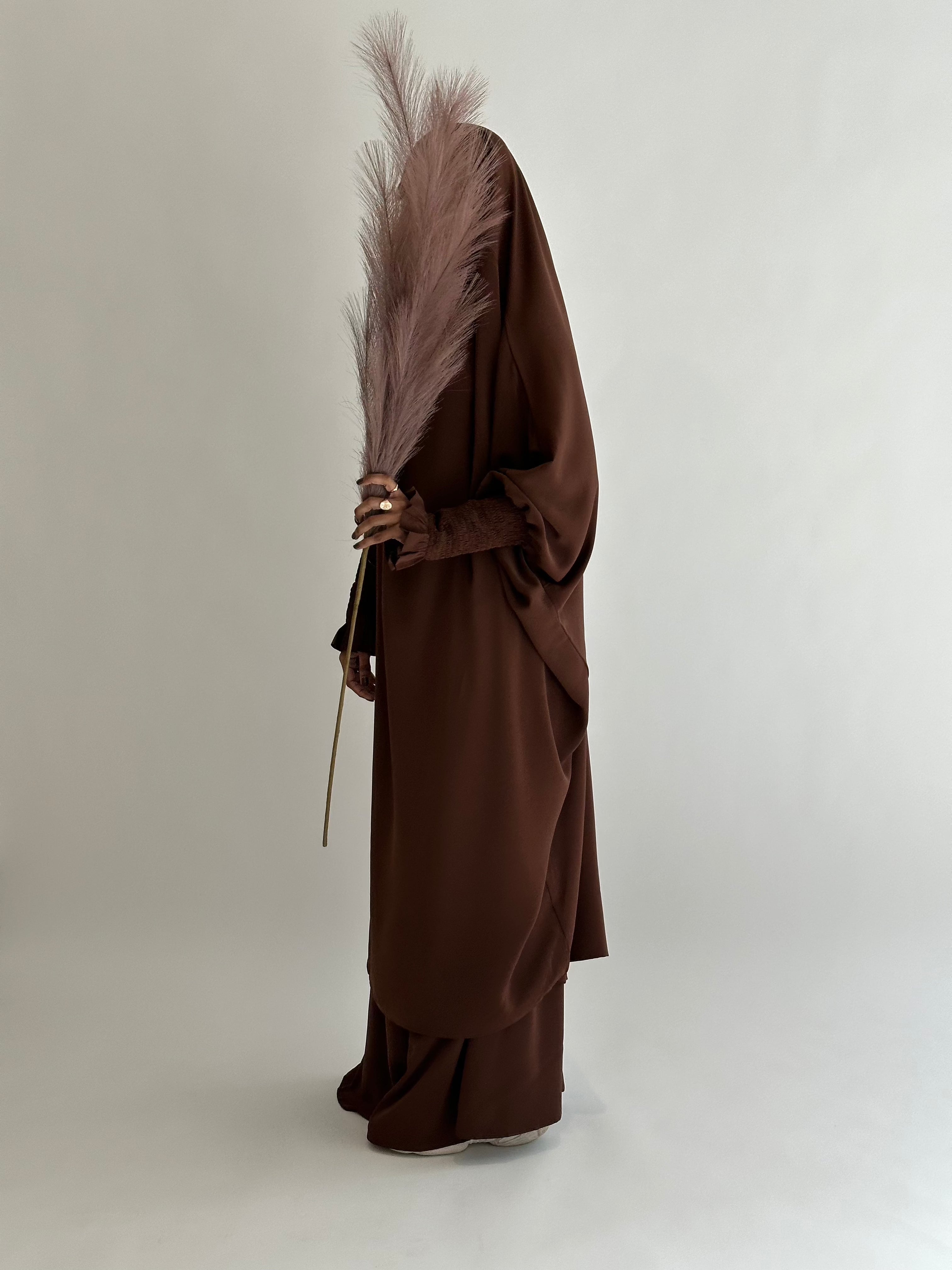 Medina 2-Piece Jilbab Set - Premium Brown Muslim Prayer Dress for Women | Perfect for Islamic Prayer, Mosque, and Modest Fashion