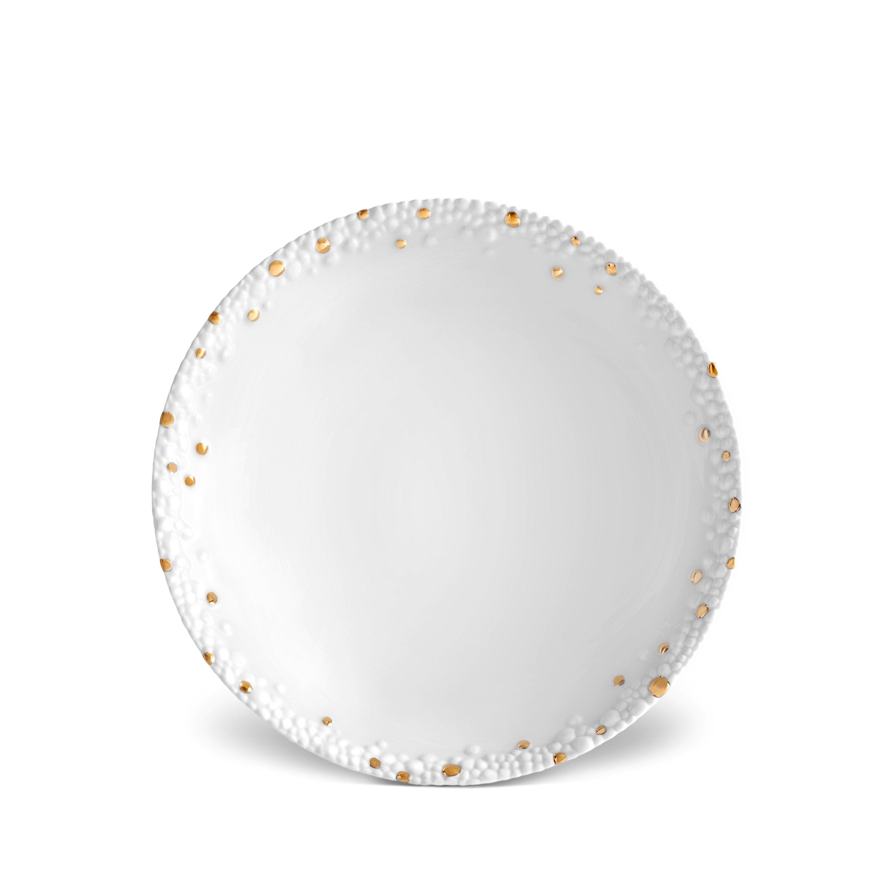 Premium Haas Mojave Soup Plate - Elegant White & Gold Ceramic Dinnerware for Fine Dining, Restaurants, and Home Entertaining