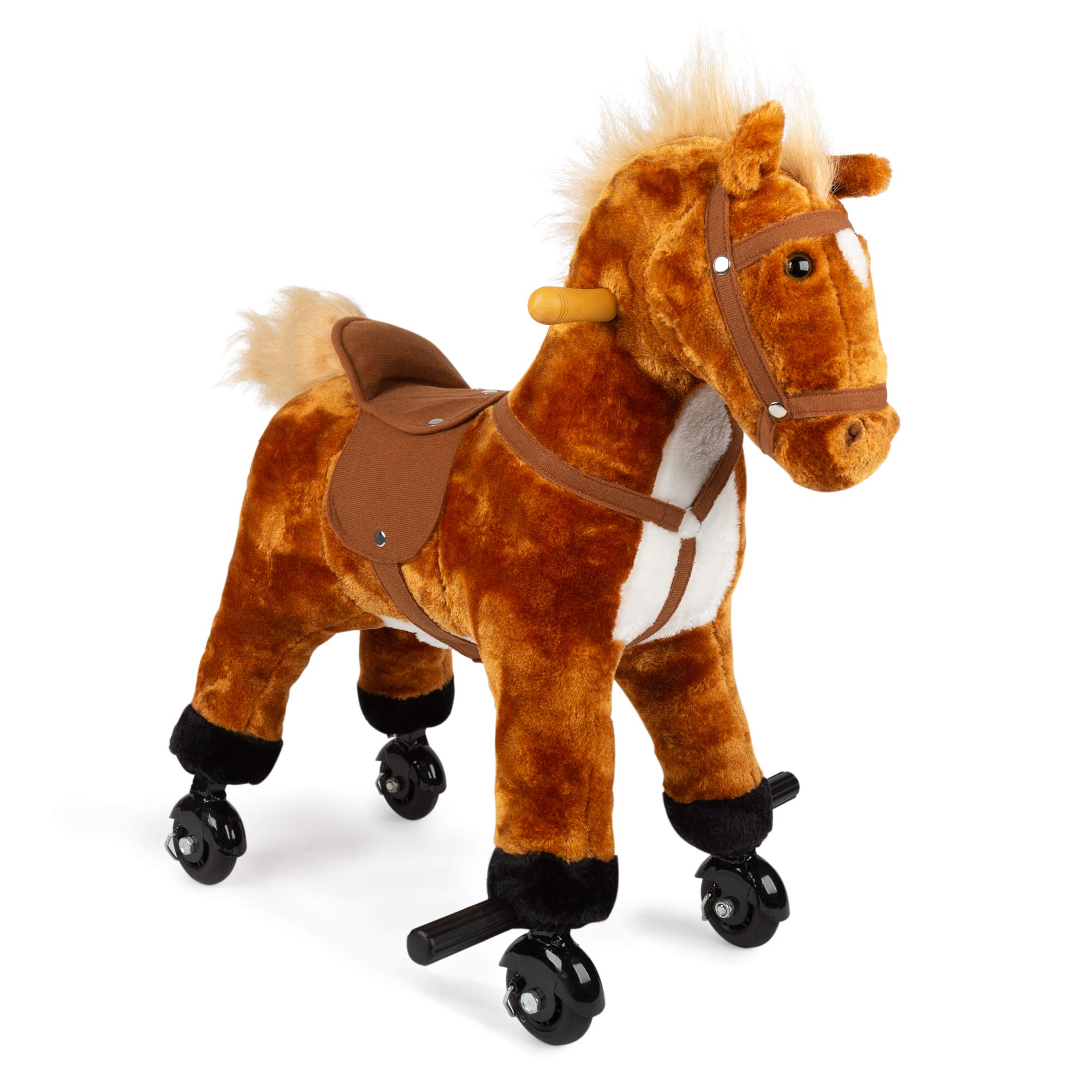 Ponyland Small Brown Walking Horse Toy with Realistic Sound Effects - Perfect for Kids' Pretend Play & Collectible Display