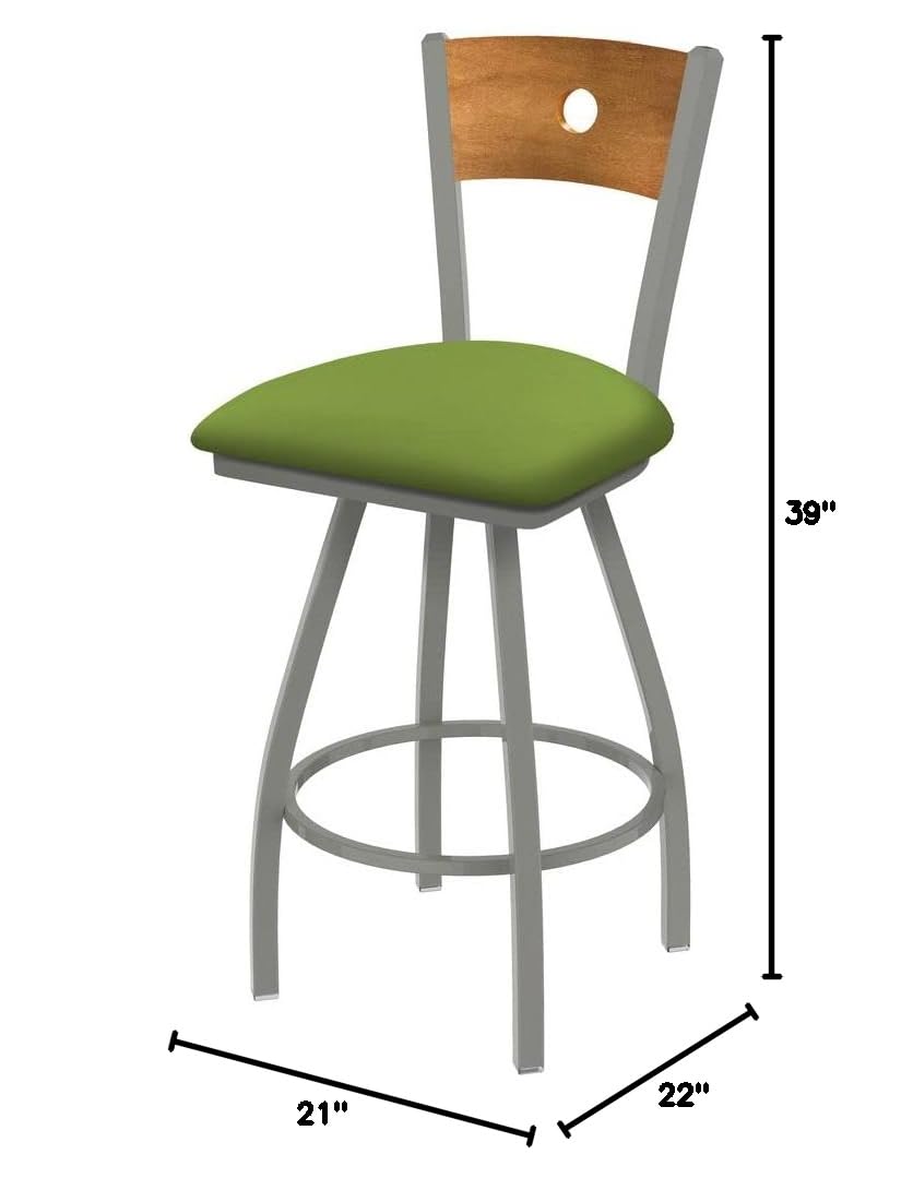 Holland Bar Stool Co. XL 830 Voltaire Swivel Bar Stool in Canter Kiwi Green - Modern Kitchen Island & Home Bar Seating with 360° Rotation