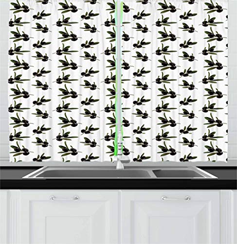 Olive Green Black White