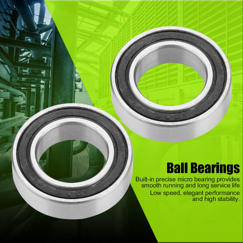 15x26x7mm Rubber Sealed Ball Bearing (4 Pack) - 15267-2RS Deep Groove Bearings for Power Tools, Electronic Equipment, Pumps & Motors - Ideal for CNC Machinery, Automotive Parts & Industrial Applications