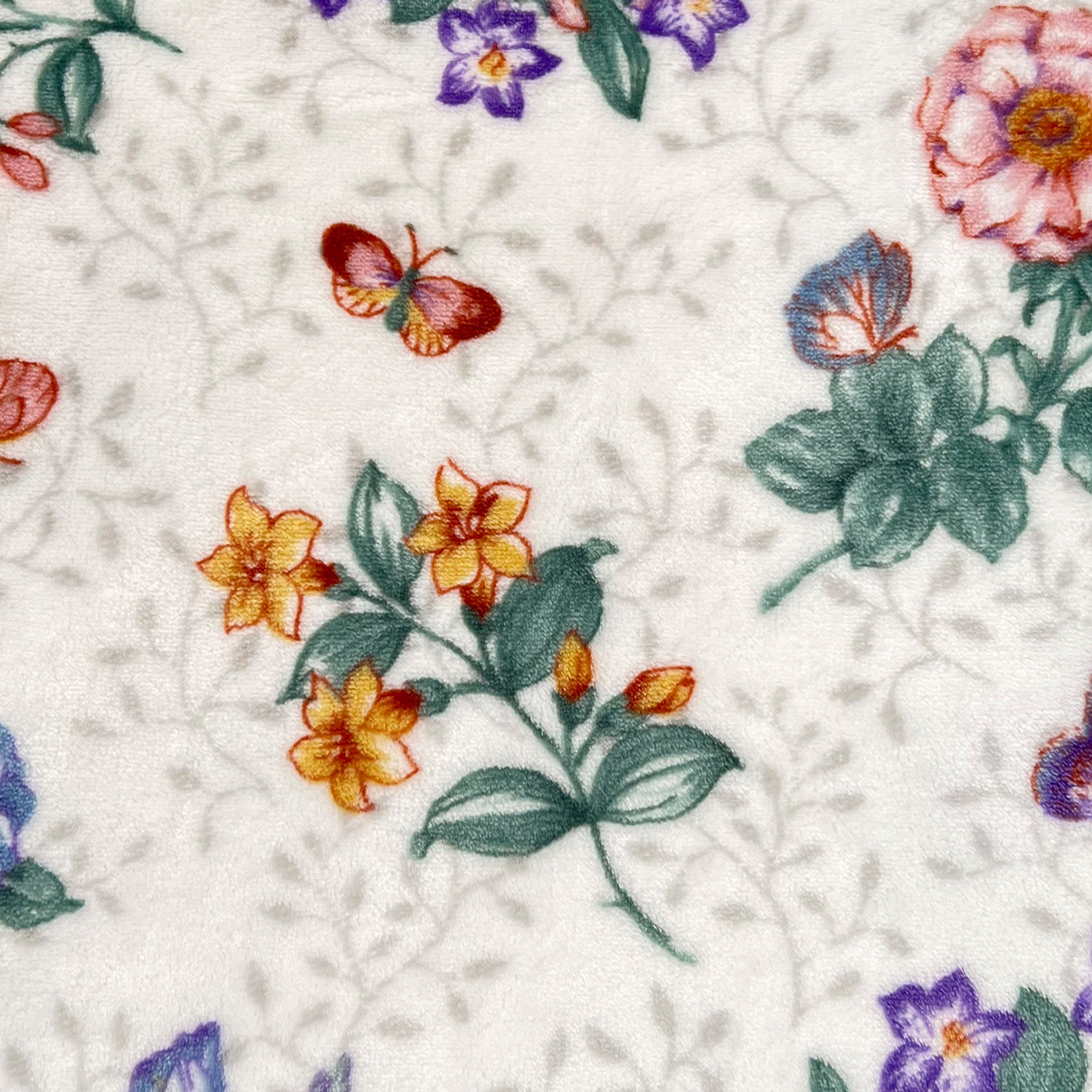 Butterfly Meadow Throw Blanket - Soft Floral Pattern Cozy Blanket for Sofa, Bed & Outdoor Picnics | Lightweight Decorative Throw for Women & Home Decor